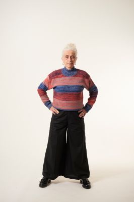 Kitchener Items - Tilda Mockneck Jumper - Navy, Grey & Tomato