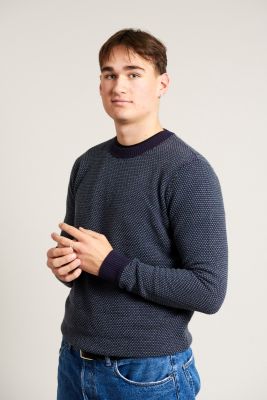Kitchener Items - Ragnar Duo Optik Pullover - Viola & Petrol