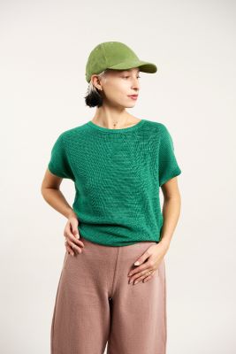 Kitchener Items - Nara Round Neck Top - Aqua Green