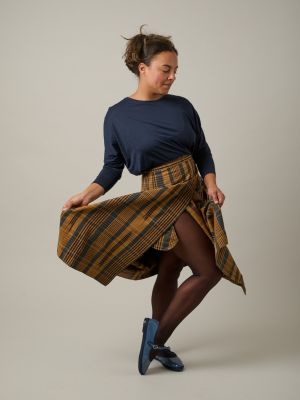 Kitchener Items - Jane Bat 3/4 Sleeve Top Sky Captain