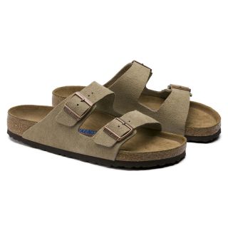Birkenstock Arizona Soft Footbed Suede Leather Taupe - Mens