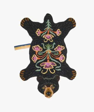 Doing Goods - Blooming Black Bear Rug Small