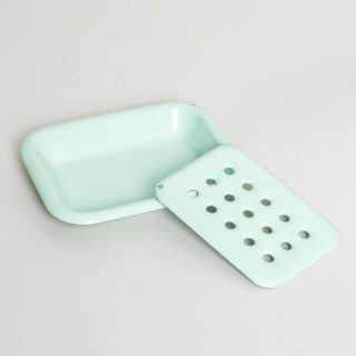 Muender Emaille Seifenschale Mint