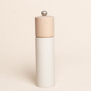 Peugeot Manual Beech Wood Salt Mill Feather White