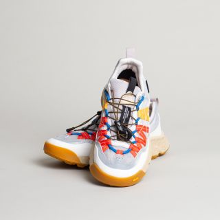 Flower Mountain - IWANO 2 WOMEN Suede and technical fabric sneakers - Ice